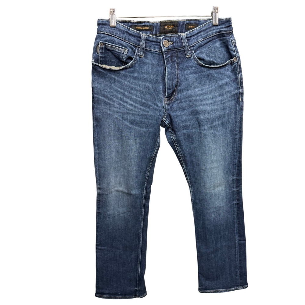 Outpost Makers Original Bootleg Jeans Mens 30x32 Blue Excellent Stretch Denim